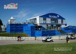 Dome Double Decker Marquee Tents With Print Logo and Glass walls used for golf