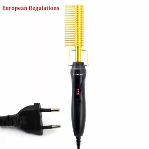 Quality Household Hot Hair Straightener Ceramic Electric Hair Straightening Comb Curling Iron Heated Brush wholesale