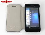 New Blackberry Z10 Flip Cases PU Material Accurate Holes High Quality