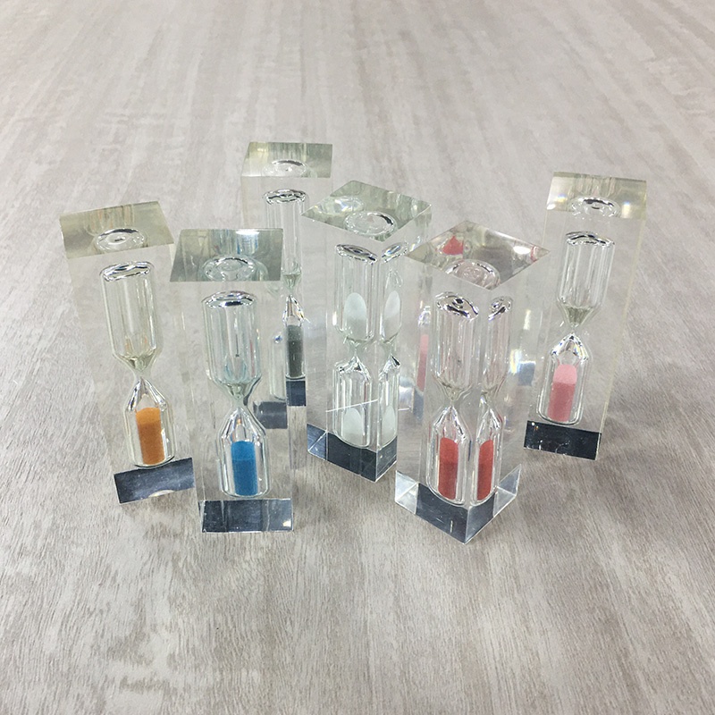Custom Small Lucite Hourglass Sand Timer For Promotional Gift