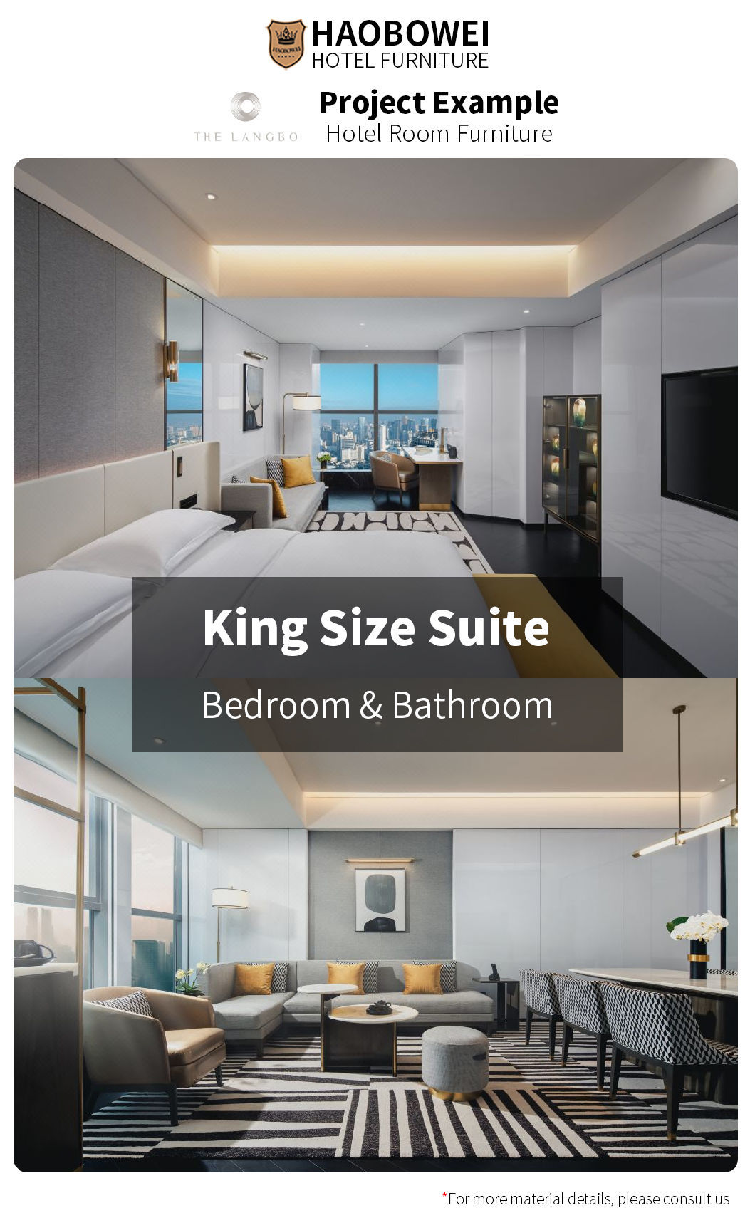 Wholesale Modern Hotel Furniture China Standard King Size 5 Star Bedroom Set