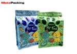 Matte Colorful Printing Dry Food Packaging Bags , Flat Bottom Pet Dog Treat Bag