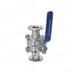 Thread Connection DN15-DN100 Stainless Steel 3PC Clamp Ball Valve for Food