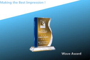 Quality crystal wave award/crystal trophy/acrylic wave award/glass award/glass trophy wholesale