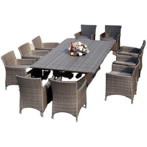 Quality 10-Person Garden Aluminum Outdoor Dining Furniture Patio Chairs and Table Comfortable for Storage Closet wholesale