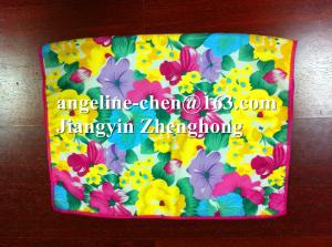 Quality 100% polyester microfiber microfibre printed towel wholesale