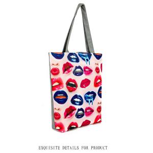 Quality Rose ring girl canvas shoulder bag blond child female cartoon printed bag Handbags wholesale