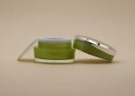 Leak Proof Cosmetic Cream Containers Portable Fresh Green With Silver Color