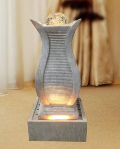 Quality Lighted Marble Effect Wood Rattan Garden Fountain wholesale