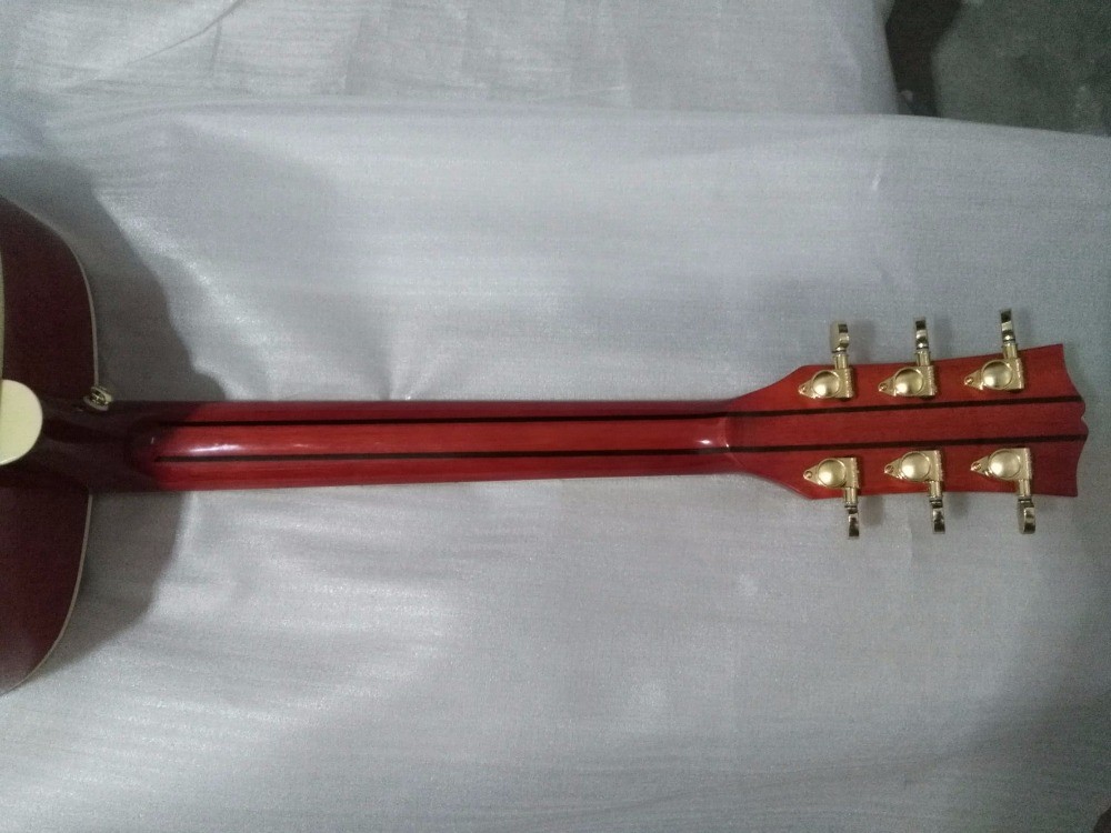 Best quality Dove style solid AAA spruce wood top flame maple back and side acoustic electric Guitar