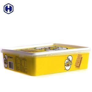 Quality Soda Cracker Square Plastic Food Containers In Mold Labeling 87OZ 2600ML wholesale