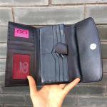 Authentic Stingray Skin Female Long Flower Trifold Wallet Genuine Leather Lady