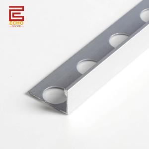 Quality 10mm Aluminium Straight Edge Tile Trim Minimalist Polished Chrome Edging Strip wholesale