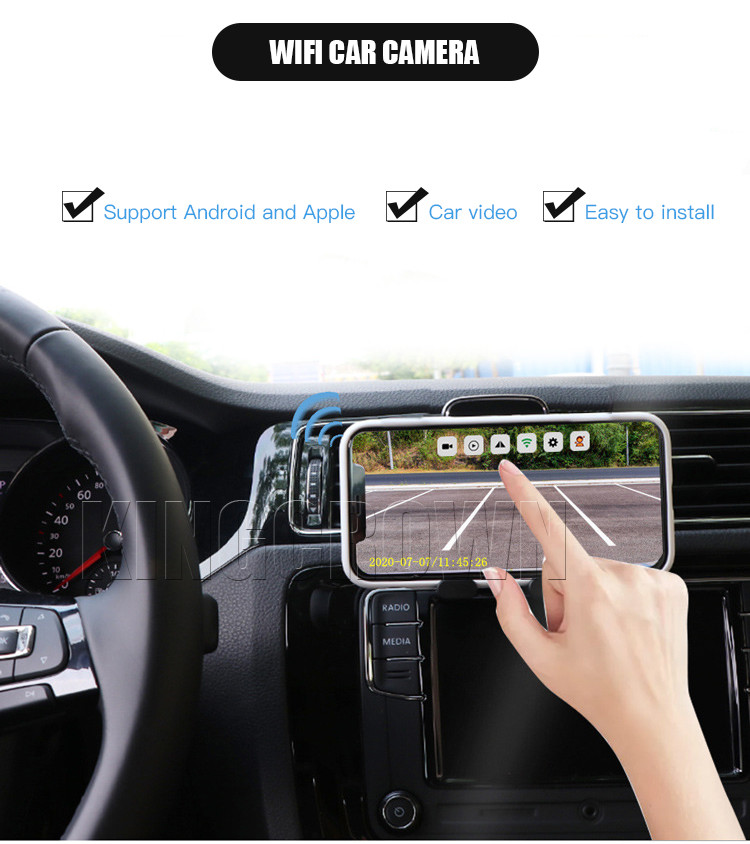 IP69 Waterproof Wifi Rearview Camera IOS Android APP Control