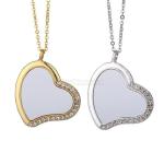 Sublimation Blank Necklace With Diamond Personalized Sublimation Blanks