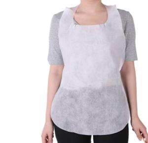 Quality Custom Printing Disposable Bibs Restaurant Apron Logo Non Woven Fabric Sleeveless Apron Bib For Adult Drink Food wholesale