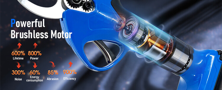 Lithium Brushless Pruning Shears Electric Professional Cordless Branch Scissors 21V 35MM