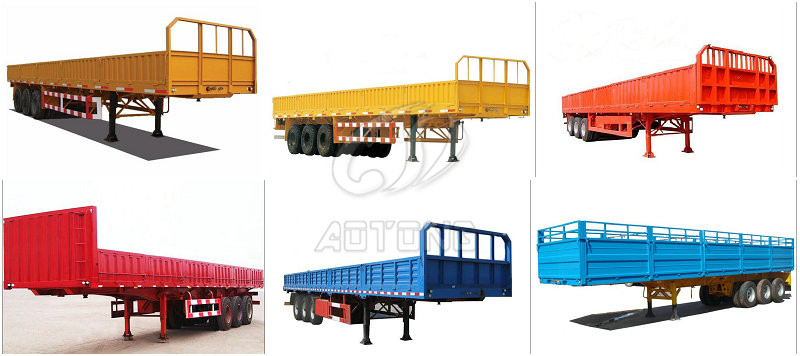 Suspension Mechanical Suspension 13000mm Length Curtain Side Wall Cargo Semi Trailer