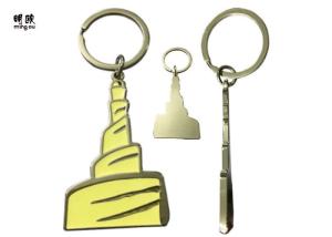 Quality Promotional Item Colored Metal Key Ring Building Design 28g Weight wholesale