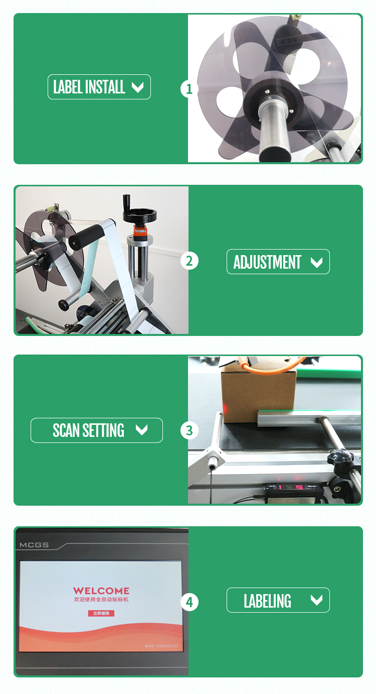 Automatic Grade Top Surface Labelling Machine for Filled Pouches 1500x600x1450mm Size