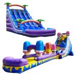 Inflatable Water Slide Kids Bouncer Jumping Castle The Double Lane Dry Ball