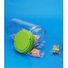 Buy cheap Transparent 1250ml Round Plastic Jar Body Canisters In Red Canisters Powder from wholesalers