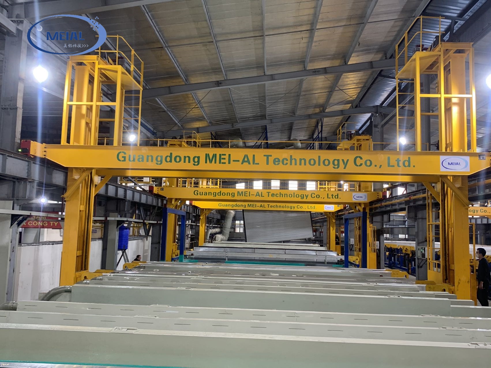 Easy to Operate Anodizing production line Maximum Profile Length6500mm Film Thickness0-25UM