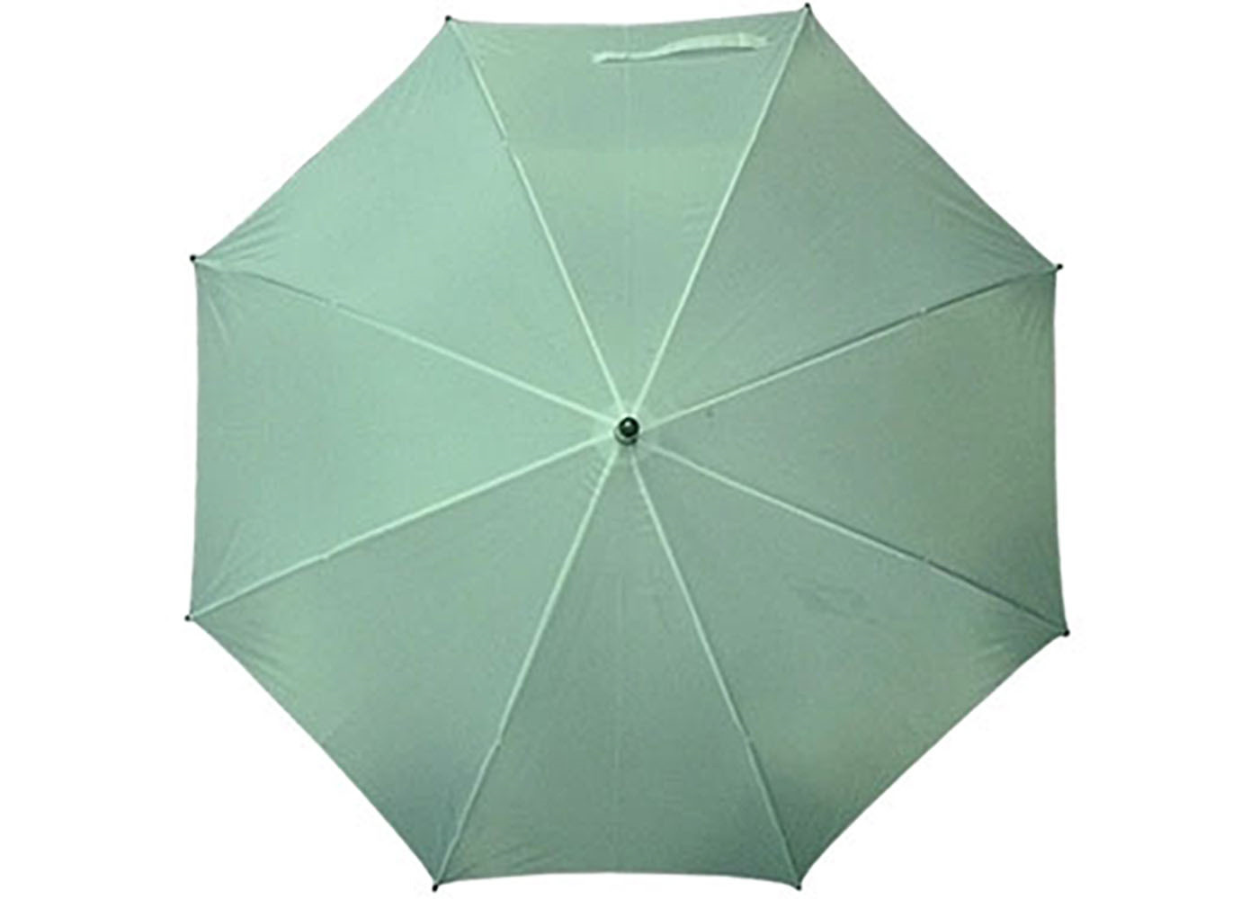 Light Green Women'S Stick Umbrellas , Solid Stick Umbrella Windproof Frame