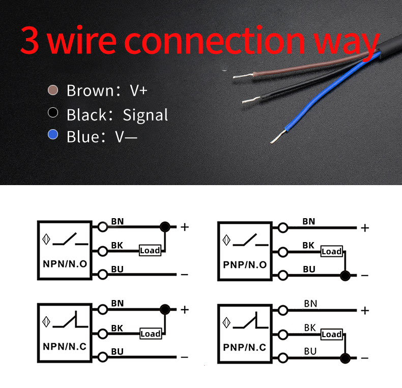 M8 Series Inductive Proximity Switch Sensor Waterproof Shockproof IP67