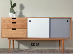 Quality North Europe style solid wood buffets cabinet furniture wholesale