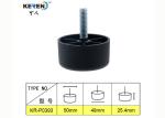 KR-P0393 1" Embossed Plastic Sofa Feet Replacement Cylindrical HDPE Material