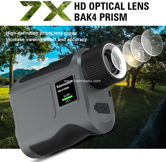 kaemeasu 600m Optical Telescope Golf Rnagefinder USB Charging Distance Meter 95% Transmittance H600H