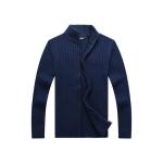100% cotton Autumn Winter Zipper Sweater Mens Black Cardigan Sweater