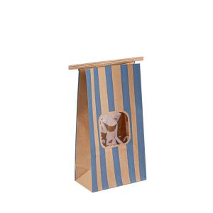Quality Recyclable Kraft Merchandise Bags , Tin Tie Flat Bottom Kraft Paper Food Bags wholesale