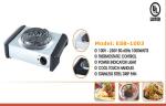 750/1000 Watt Cheap Compact Single Buffet Burner Electric Hot Plate, Black