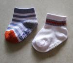 Anti Slip Thermal Custom Baby Socks , Funky Non Skid Striped Baby Socks