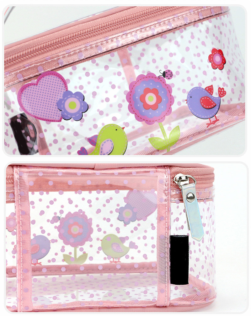 Beauty Cosmetic Case Bag Waterproof Clear Transparent Makeup Bag with Zipper