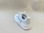 Heightening Sneakers PU White Leather Espadrilles With Pearl Flower
