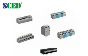 Quality 45 Degree Wire Inlet Spring Type Terminal Block Pitch 3.50mm 300V 2P - 28P wholesale