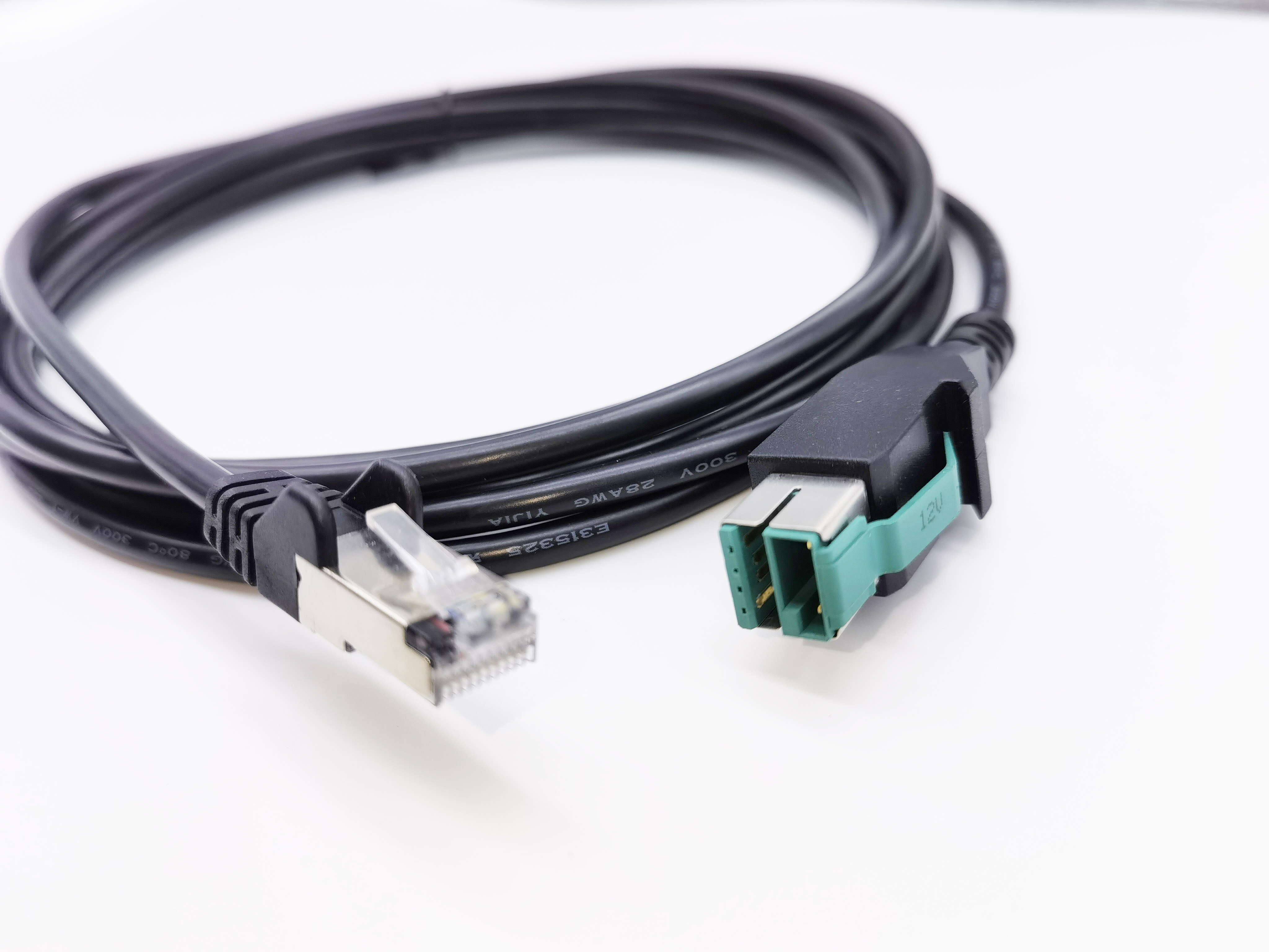 1m 1.5m 12V 24V PoweredUSB Cable Male To RJ45 For Computer Tablet