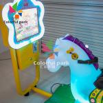 Coin Operated Horse Racing Arcade Machine 220V PVC Material For Theme Park