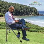56*52*95cm Portable Folding Camping Chair Waterproof Oxford Cloth With Storage