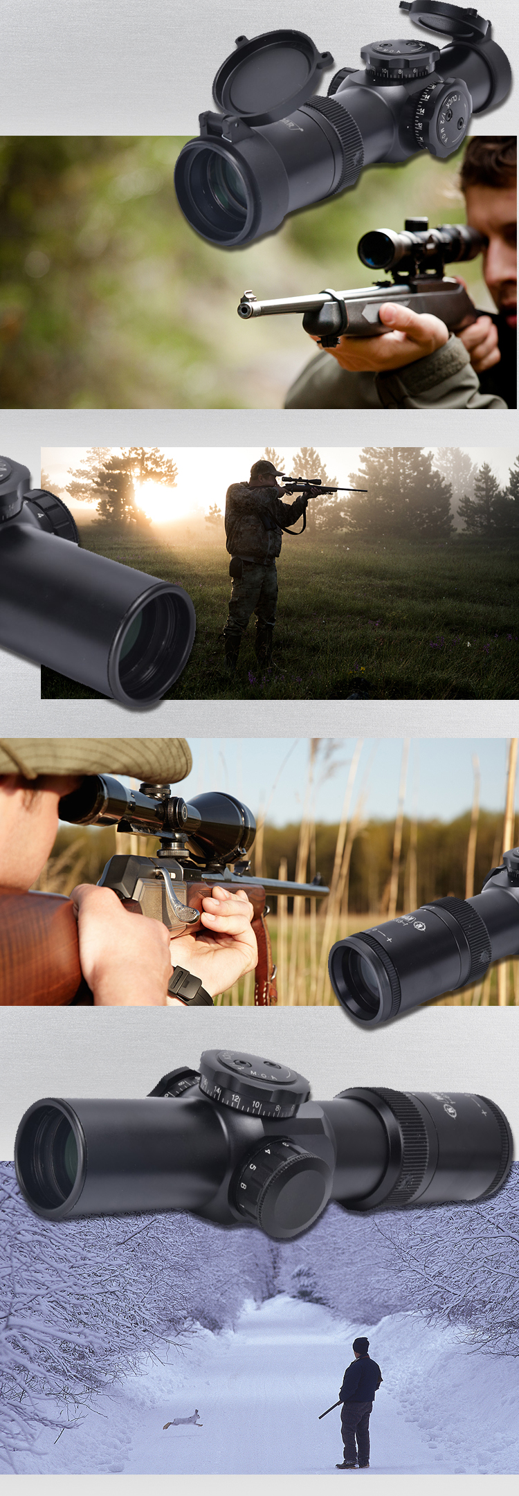 35mm Tube Short FFP Scope with Red/Green Illumination and Tech Portability 1-6X28IRF