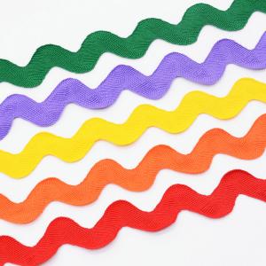 Quality Flat Woven Rainbow Rick Rack Trim For Home Textile wholesale