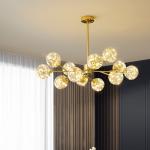 Nordic globe chandelier LED Black/Gold Glass Ball lamp sputnik Home decor