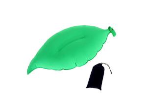 Quality Portable Anti Snore Inflatable Travel Pillow Leaf Shape 100% Polyester Mateiral wholesale