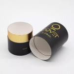 Custom Gold Stamping Logo Cosmetic Paper Tube Packaging For Perfume Candle