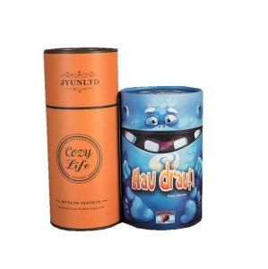 Quality Customized Paper Cans Packaging Box Recyclable Kraft / Cardboard Round Shape Gift Box wholesale