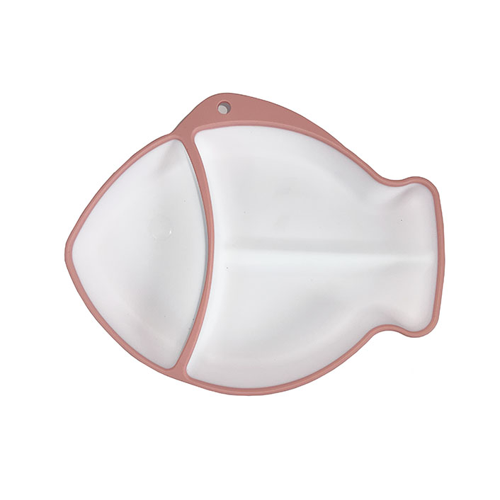 Modern Fish Shaped Dinner Plates Silicone Baby Feeding Utensils Customized