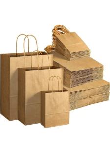 Quality Eco Friendly Brown Paper Gift Bag With Self Adhesive Closure wholesale